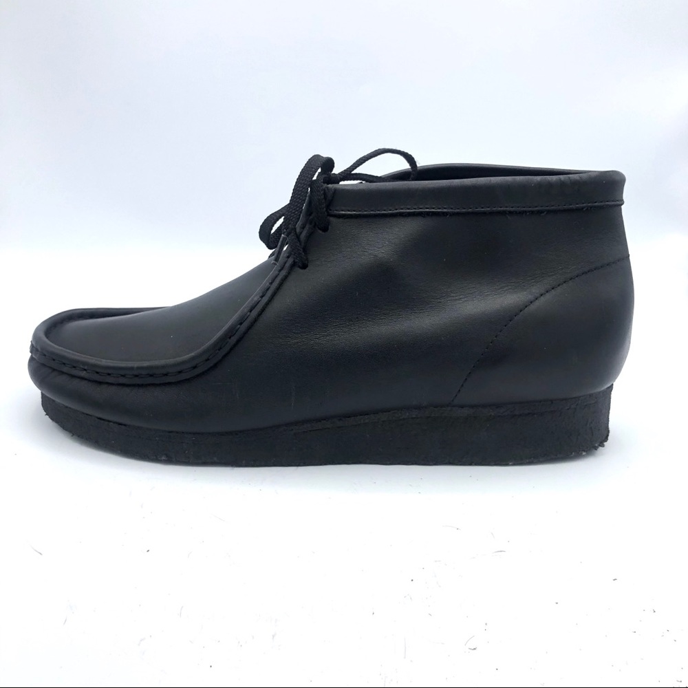 Vintage Clarks Wallabees Black Leather Size 13 M